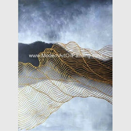 Gestaltete Goldfolie Zusammenfassungs-Art Canvas Paintings Paintings 3D auf Polyester-Gewebe