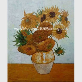 Handgemaltes Meisterwerk Impressionismus-Van Gogh Sunflower Painting Reproductions auf Leinen