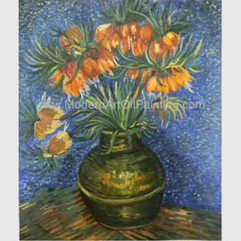 Van Gogh Oil Paint Fritillaries ein in den kupfernen Vasen-Meisterwerk-Repliken