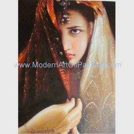 Handgemachte arabische Mädchen-Ölgemälde-Wiedergabe-historische Leute, die auf Segeltuch malen