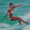 Realistische kundenspezifische Ölgemälde-Porträts surfen Dame Sports Oil Paintings vom Bild