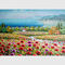 Dekorative rote moderne Blumenmalleinwand/realistische Blumen-Landschaftsmalereien