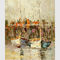 Feld Paletten-Messer-Ölgemälde, abstrakte Segelbootlandschaftswand-Kunstmalerei