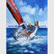 Paletten-Messer-Schiffs-Malereien auf Segeltuch-abstrakten Booten für Firmenvereine