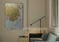 Strukturiertes Segeltuch-Gold, das abstrakte starke Farben-Wand Art For Home Decorative malt