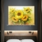 Paletten-Messer-Sonnenblumen-Ölgemälde-Blumenwand Art Paintings For Bedroom