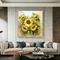 Blumensonnenblumen-Paletten-Messer-Malerei für Wohnzimmer-Innenausstattung