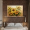 Sonnenblumen-Paletten-Messer-Ölgemälde-Blumen-Wand Art For Bedroom