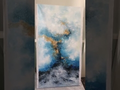 Handgemaltes abstraktes Leinwand-Kunstgemälde für Wanddekoration