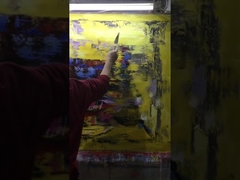 Buntes abstraktes Leinwandgemälde für die Inneneinrichtung