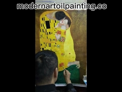 Handbemaltes Leinwand-Kuss-Ölgemälde für die Heimdekoration