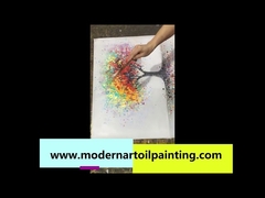 Abstraktes Ölgemälde auf Leinwand, ungerahmt, für das Wohnzimmer