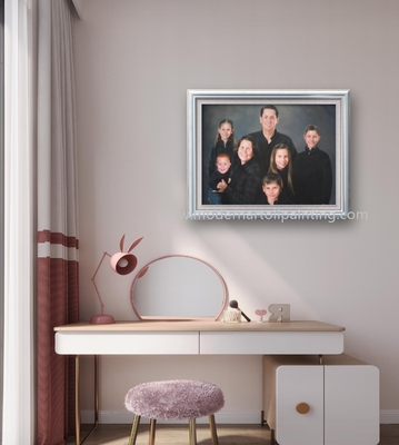 Handgemachtes kundenspezifisches Porträt-Ölgemälde vom Foto das beste personifizierte Geschenk der Familien-Porträt-Wand-Kunst für Hauptdekor
