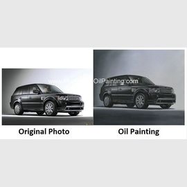 Kundenspezifische Auto-Porträts, Öl-Porträts von der Fotografie-Strecke Rover Car
