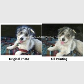 Haustier-personifizierten kundenspezifische Ölgemälde-Porträts Hundeporträt-Malerei-einzigartiges Geschenk