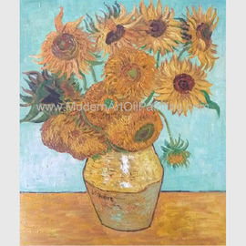 Handgemalter Van Gogh Oil Reproduction, Vincent Sunflowers Still Life Oil-Malereien