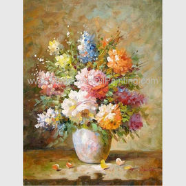 Abstrakte Blumenstillleben-Ölgemälde-bunte Blumen-Vasen-Segeltuch-Malerei