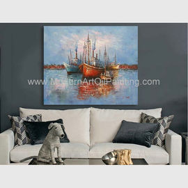 Starkes Öl-abstrakte Segelboot-Malereien/handgemalte Boots-Landschaftsmalereien
