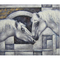 Modernes horizontales Segeltuch-Pferd, das 100% handgemachte Tiermalerei-Hauptdekor-Segeltuch-Kunst für Raum-Eingang malt