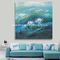 Zeitgenössische Zusammenfassung handgemachter Art Painting Sea Wave, Strectched-Segeltuch-Wand-Kunst