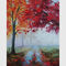 Abstraktes Paletten-Messer-Ölgemälde-handgemachte Landschaft Autumn Forest For Star Hotels