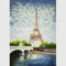 Zeitgenössischer Paletten-Messer-Malerei-Eiffelturm bedeckt mit starker Plastikschicht