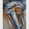 Eindrucks-menschliches Porträt-malende Stammesführer handgemacht auf Segeltuch