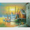 Saillings-Boots-Ölgemälde-Hafen, moderne Sonnenuntergang-Landschaftsmalerei