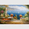 Mittelmeergarten-Wand-Art Sea Landscape Oil Painting-Ferien-Hafen