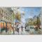 Hauptdekor-handgemachte Paris-Ölgemälde-Malleinwand Streetscape-Malerei