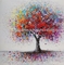 Zusammenfassungs-bunte moderne Art Oil Painting Hand Painted-Baum-Malerei für Wohnzimmer 32&quot; X 32&quot;