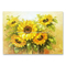 Paletten-Messer-Sonnenblumen-Ölgemälde-Blumenwand Art Paintings For Bedroom