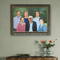 Familien-kundenspezifische Ölgemälde-Porträts für Seitenansicht-Kabinett-Dekoration
